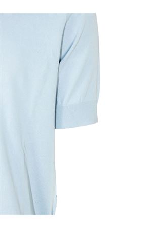 T-shirt in maglia di misto viscosa celeste LOW BRAND | LM26001E048